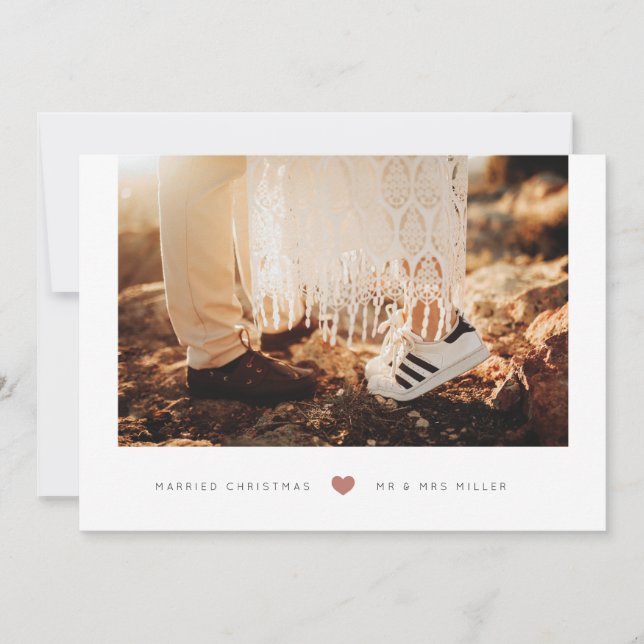 Mini Coeur Marié Carte photo de Noël (Devant)