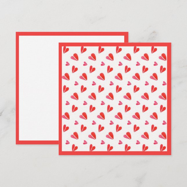 MINI COEURS CARTE CARRÉE PLATE II 5,25" (Devant / Derrière)