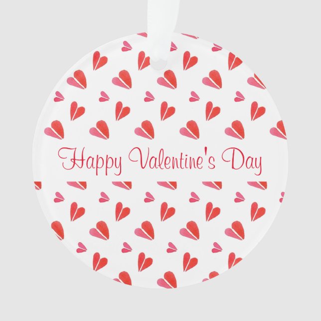 MINI COEURS Valentine Acrylique Circle Ornement (devant)
