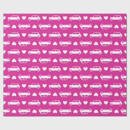Mini Cooper-Herzen - helles rosa Packpapier