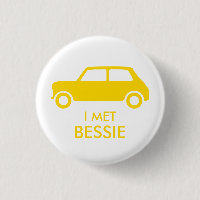 Mini Cooper Trading Button - Gelb auf Weiß