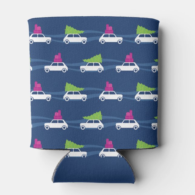 Mini Cooper Weihnachtsverkehr Dosenkühler (Rückseite)