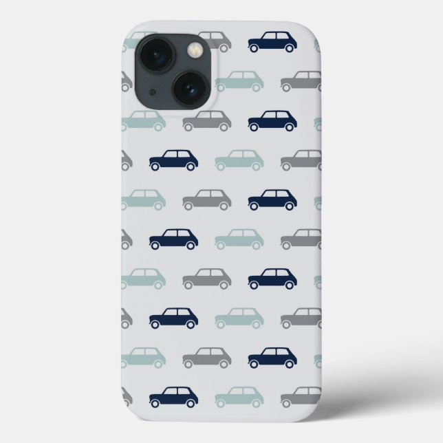 Mini Coopers on Go - Blue & Gray Case-Mate iPhone Hülle (Rückseite)