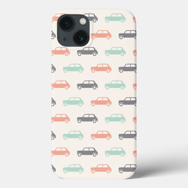 Mini Coopers on Go - Peach & Aquamarin Case-Mate iPhone Hülle (Rückseite)