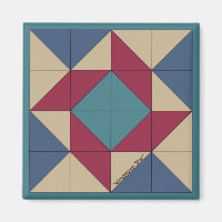 Mini courtepointe Americana Pinwheel Magnet