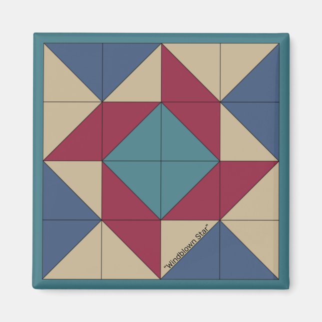 Mini courtepointe Americana Pinwheel Magnet (Devant)