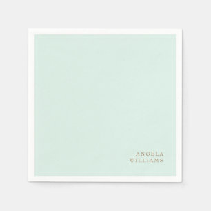 Mini Custom Gold Text Cocktail Serviette