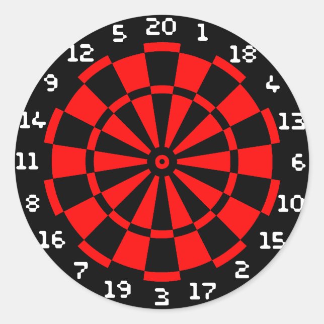 Mini DartBoard Runder Aufkleber (Vorderseite)
