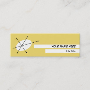 Mini Dazzle carte de visite jaune maigre blanc