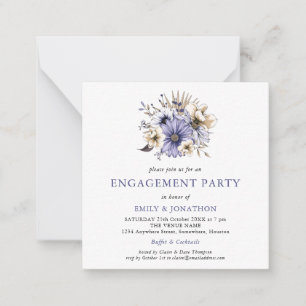 MINI Einladung zur Lila Creme Floral Engagement