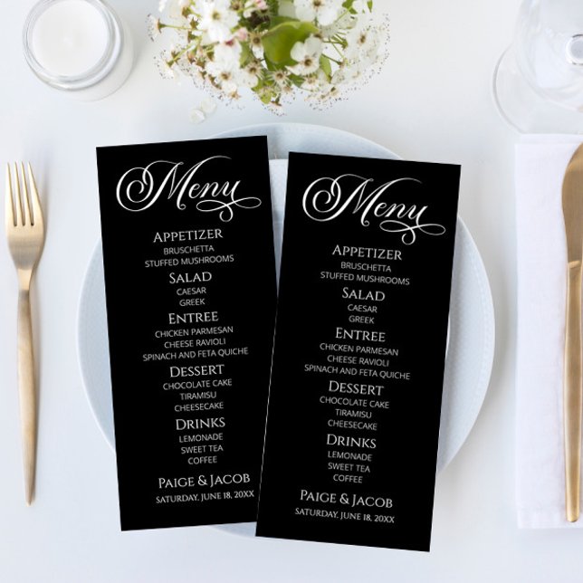 Mini Élégant Classic Mariage Menu (Créateur téléchargé)