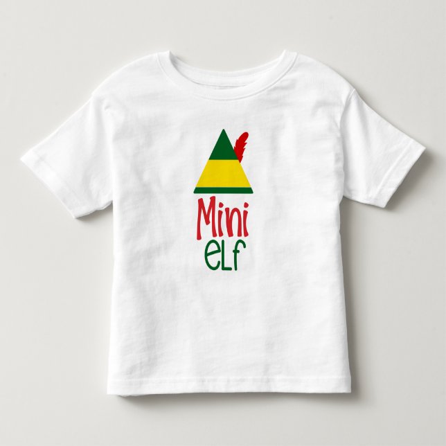 MINI Elf Baby Kinder Weihnachtsurlaub Familienspas Kleinkind T-shirt (Vorderseite)