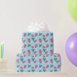Mini-Erdbeerblüte Geschenkpapier