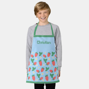 Mini-Erdbeerblüten personalisierbar Schürze