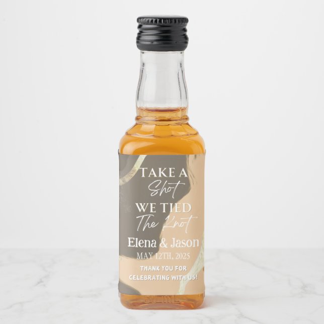 Mini Étiquette de bouteille Whiskey - Étiquette de (Devant)