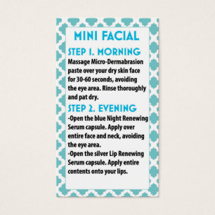 Mini Facial R +F card- R + F faciale