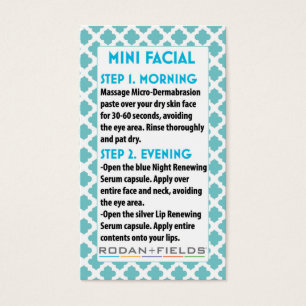Mini Facial R +F card- Rodan + Fields facial
