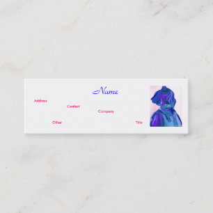 Mini Fashion Designer Blue III Carte de visite
