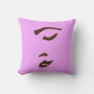 Mini femme dame visage croquis Coussin de coussin