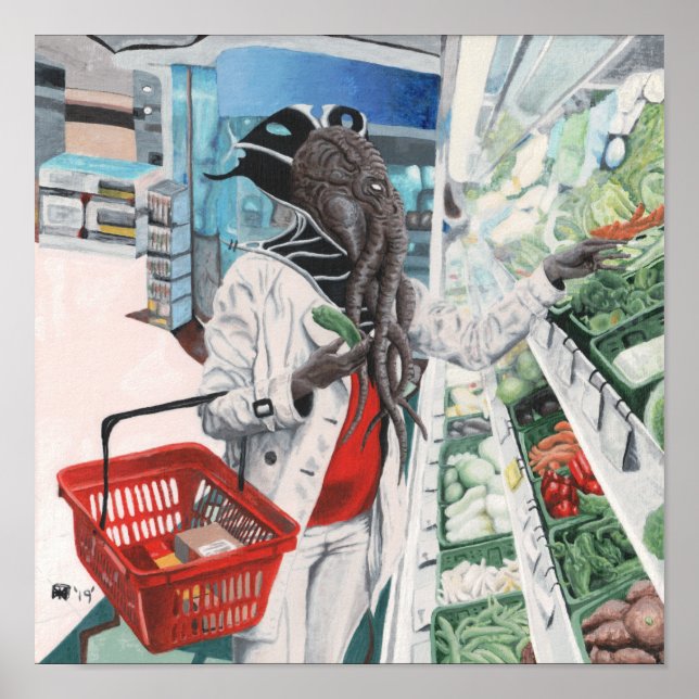 Mini Flayer Grocero Fantastische Fantastische Kuns Poster (Vorne)