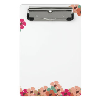 Mini Floral Clipboard with Colorful Blooms Mini Klemmbrett