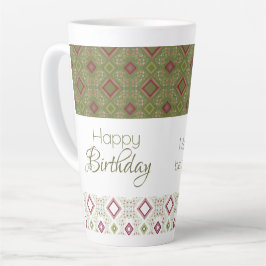 Mini Floral Happy Geburtstag Latte Tasse