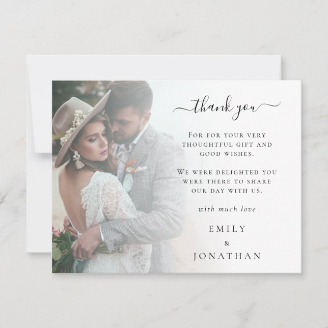 Mini Fügen Sie Ihr eigenes Foto Hochzeit Vielen Da Mitteilungskarte (Vorderseite)