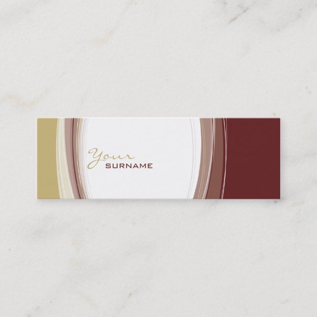 MINI-GESCHÄFTSKARTE: Kurven 10 Mini Visitenkarte (Vorderseite)