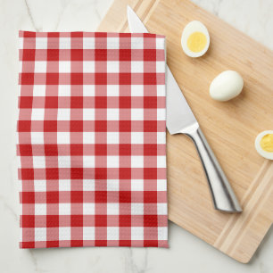 Mini Gingham Karo Red White Kariert Pattern Geschirrtuch