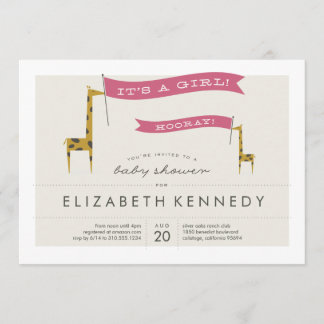 Mini Giraffes Einladung