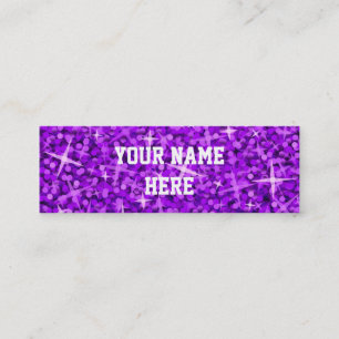 Mini Glitz Purple modèle de carte de visite maigre