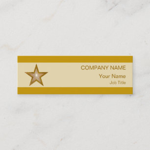 Mini Gold Star carte de visite crème rayé maigre
