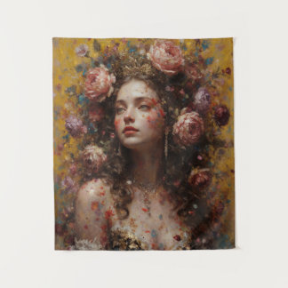 Mini Golden Bloom Tapestry – Wall Art Wandteppich