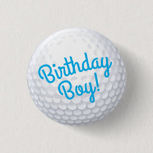 Mini Golf Balls Birthday Boy Party Kids Blue Button
