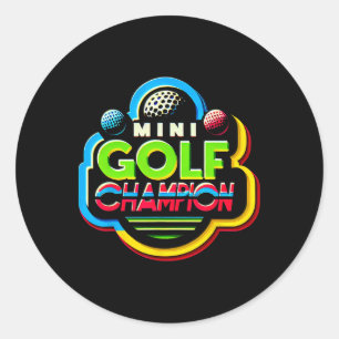 Mini Golf Champion - Runder Aufkleber