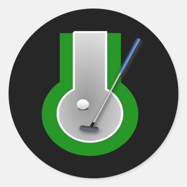 Mini Golf Game  Runder Aufkleber (Vorderseite)