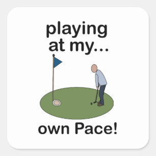 Mini Golf Minigolf Spielen Nach Meinem Eigenen Tem Quadratischer Aufkleber