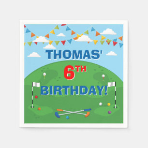 Mini Golf Putt Putt Boys Geburtstagsparty Serviette