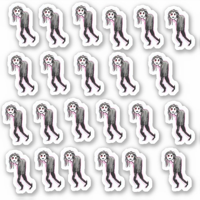 Mini Goths Custom-Cut Vinyl Stickers Aufkleber (Vorderseite)