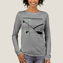 Mini Green Black Minimalistisch Shapes Lines Desig Tri-Blend Shirt