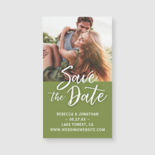 Mini Green Foto Save the Date Einladungen Magnet