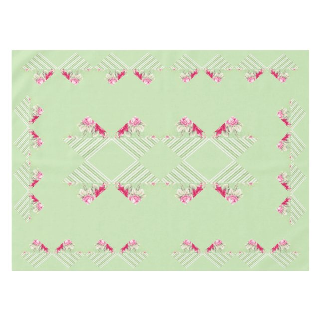Mini Green Imitats Patchwork Tablecloth Tischdecke (Vorderseite (Horizontal))