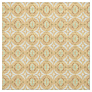 Mini Green Ochre Yellow Brown Nouveau Deko Muster Stoff
