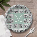 Mini Green Unique Foto Collage Custom Monogram Pappteller<br><div class="desc">Verwenden Sie bis zu 11 Quadrat Instagram oder selbstständige Fotos,  um ein einzigartiges und persönliches Geschenk zu schaffen. Oder man behalte den Hipster Welpe und macht einen trendigen Sake. Wenn Sie die Bilder anpassen müssen,  klicken Sie auf das Werkzeug anpassen,  um Änderungen vorzunehmen.</div>