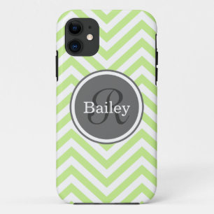 Mini Green Zickzack Monogram Case-Mate iPhone Hülle