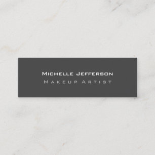 Mini Gris clair Taille mince Carte de visite double fac