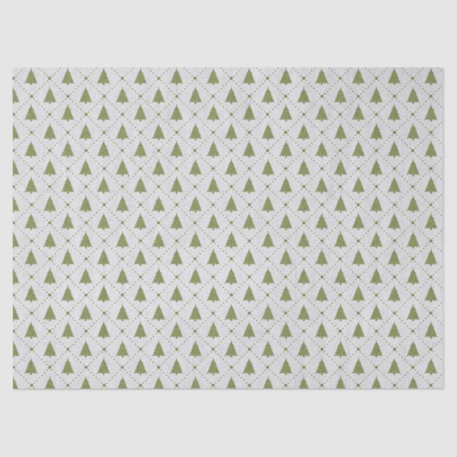 Mini-Grüne Weihnachtsbaumdekoupage Seidenpapier (Vorderseite)