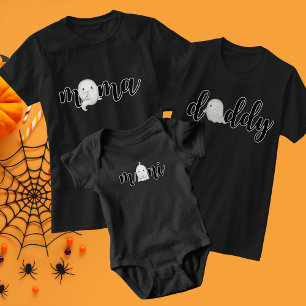 Mini Halloween Ghost Matching Baby Strampler