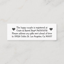 Mini Happy Couple Registrierungskarten für Einladu
