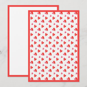 MINI HEARTS 12x18 Blank Flat Card / Rot Mitteilungskarte